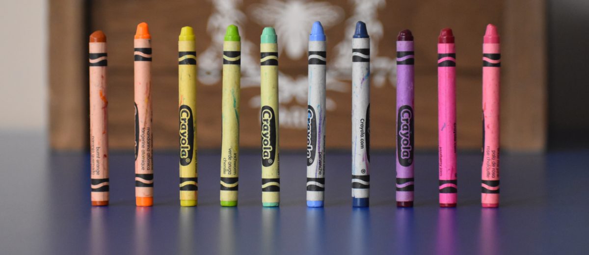 photo of crayons standing on their ends