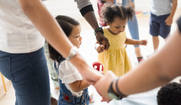 Children holding hands