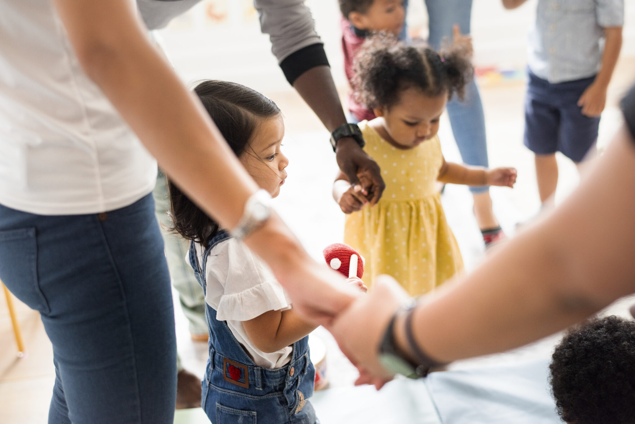 Children holding hands