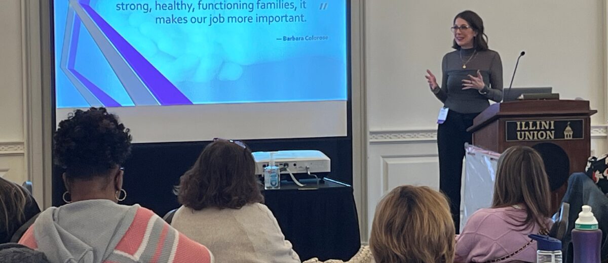 Julie Anderson presenting
