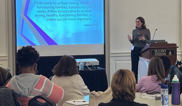 Julie Anderson presenting